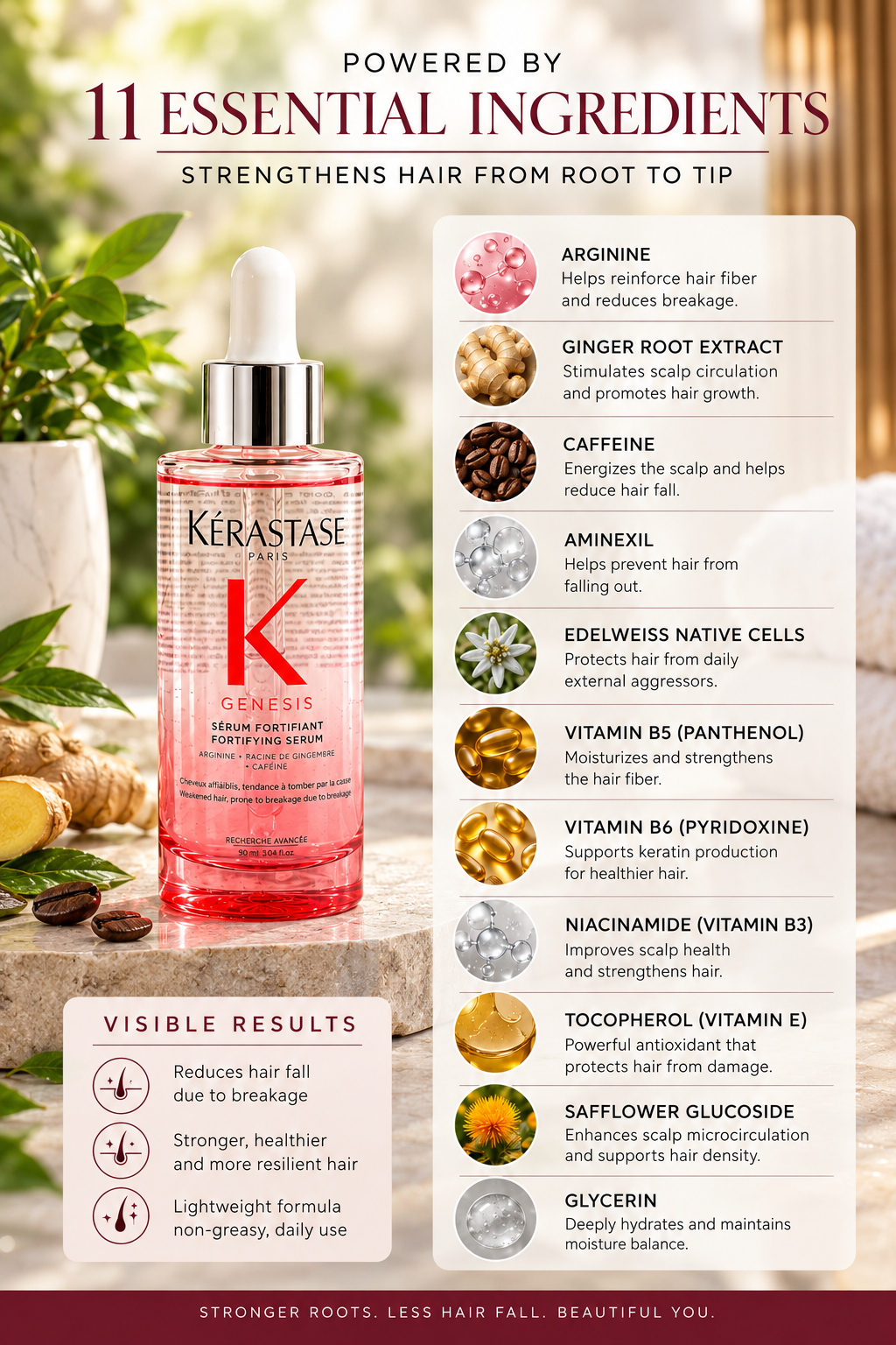 Kérastase Genesis Hair Serum Daily Strengthening 1 Fl Oz – Luxeora Shop