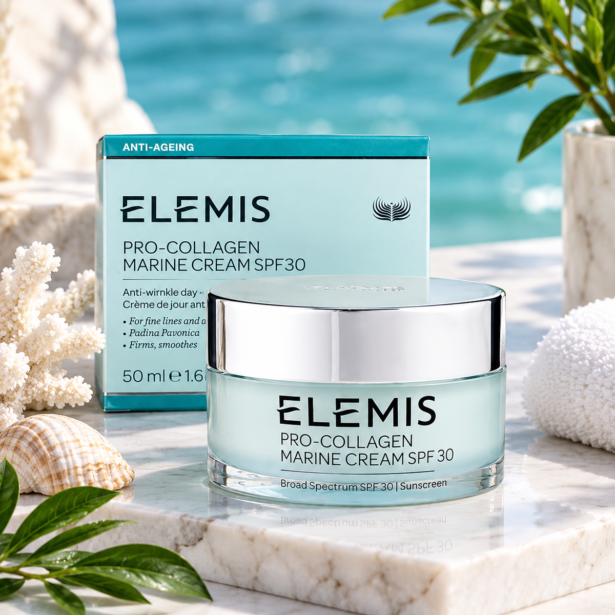 ELEMIS Pro-Collagen Marine Cream SPF 30 50ml 1.6oz Anti-Wrinkle Moisturizer
