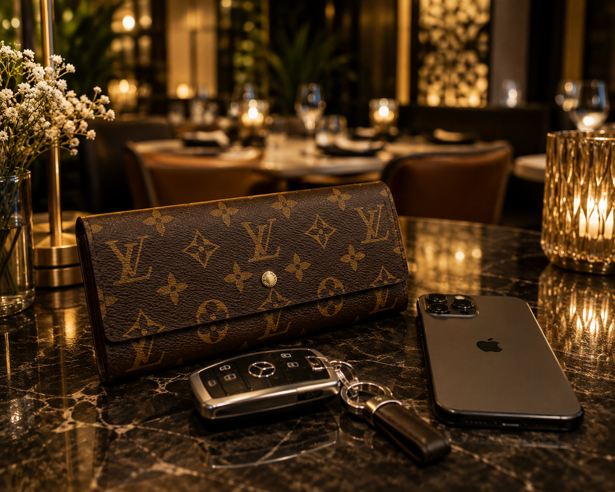 Louis Vuitton Monogram Pochette Portemonnaie Credit Long Wallet