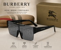 BURBERRY Matte Black/Grey Sunglasses New Authentic