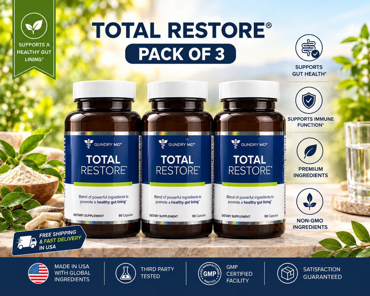 Gundry MD Total Restore Gut Health Supplement 90 Capsules – Digestive & Gut Lining Support | Luxeora Shop