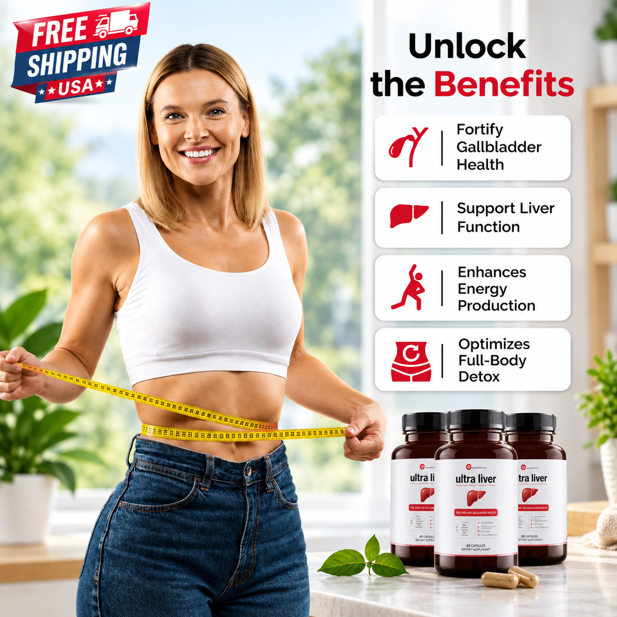 UpWellness Ultra Liver Supplement – Liver & Gallbladder Support, 60 Capsules | Luxeora Shop