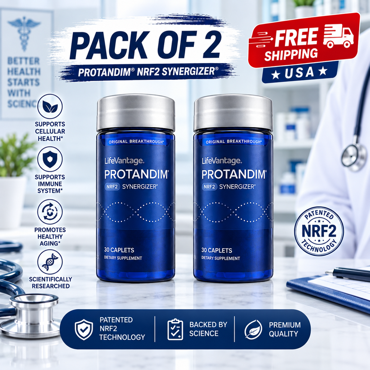 LifeVantage Protandim Nrf2 Synergizer 30 Caplets – Antioxidant & Cellular Health Support | Luxeora Shop