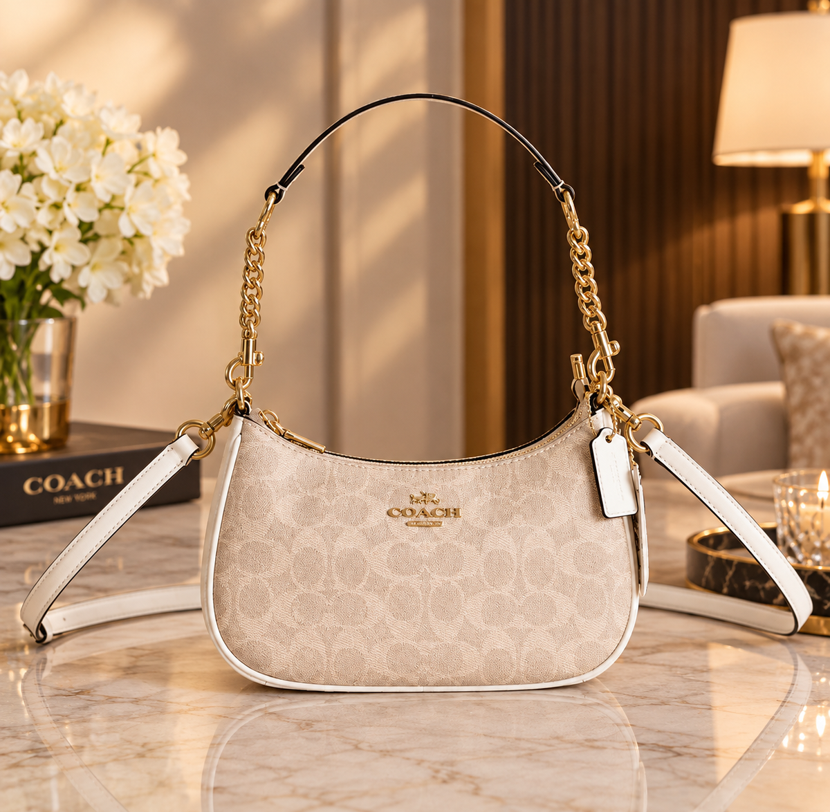 Coach Teri Shoulder Bag in Signature Canvas NWT – Designer Crossbody Handbag | Luxeora Shop