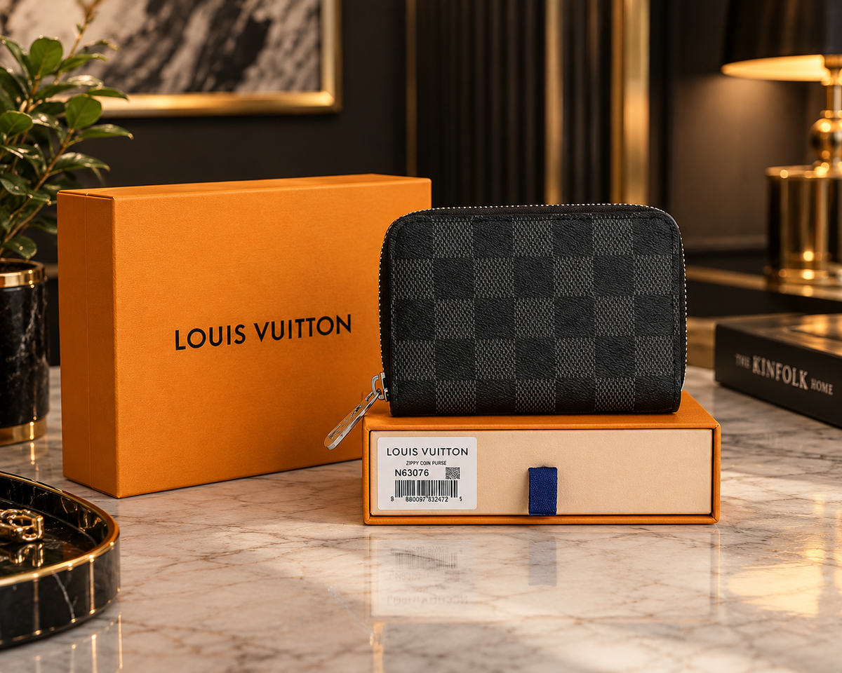 Louis Vuitton Damier Graphite Zippy Coin Purse – Compact Designer Coin Wallet | Luxeora Shop