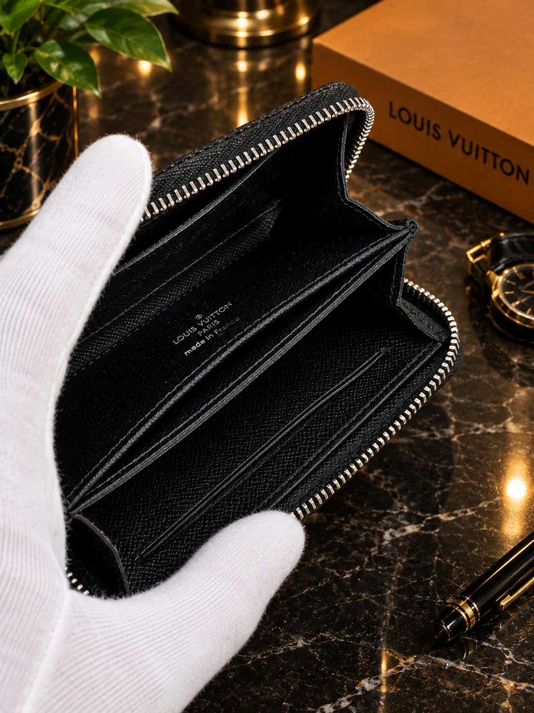 Louis Vuitton Damier Graphite Zippy Coin Purse – Compact Designer Coin Wallet | Luxeora Shop