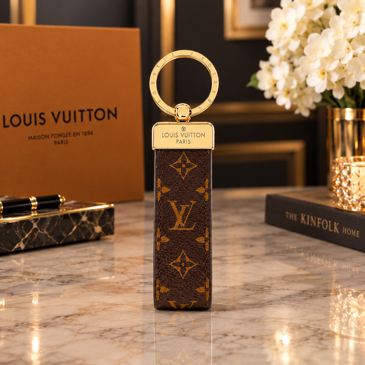 Louis Vuitton Porte-Clés Dragonne Keychain Monogram – Designer Key Holder | Luxeora Shop