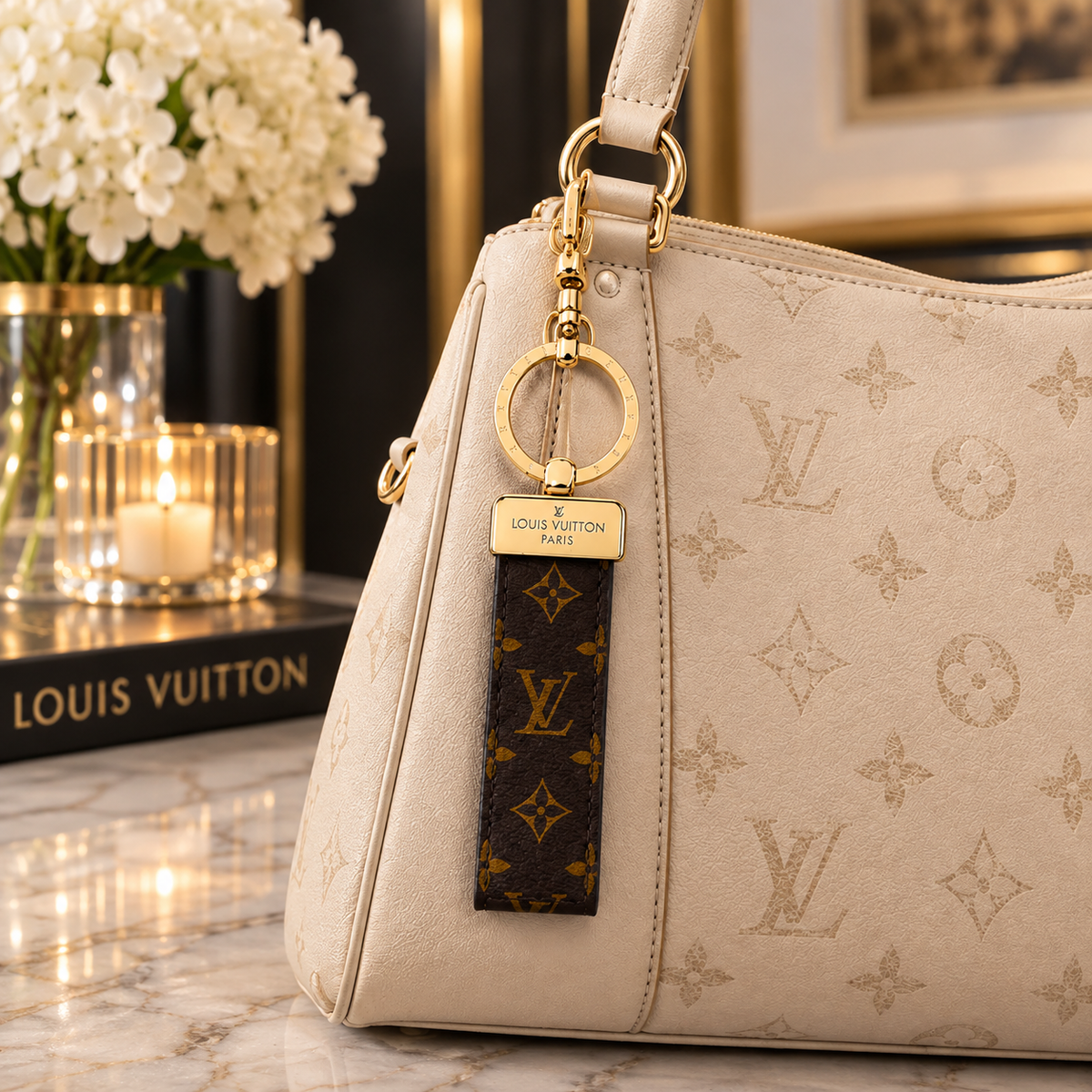 Louis Vuitton Porte-Clés Dragonne Keychain Monogram – Designer Key Holder | Luxeora Shop