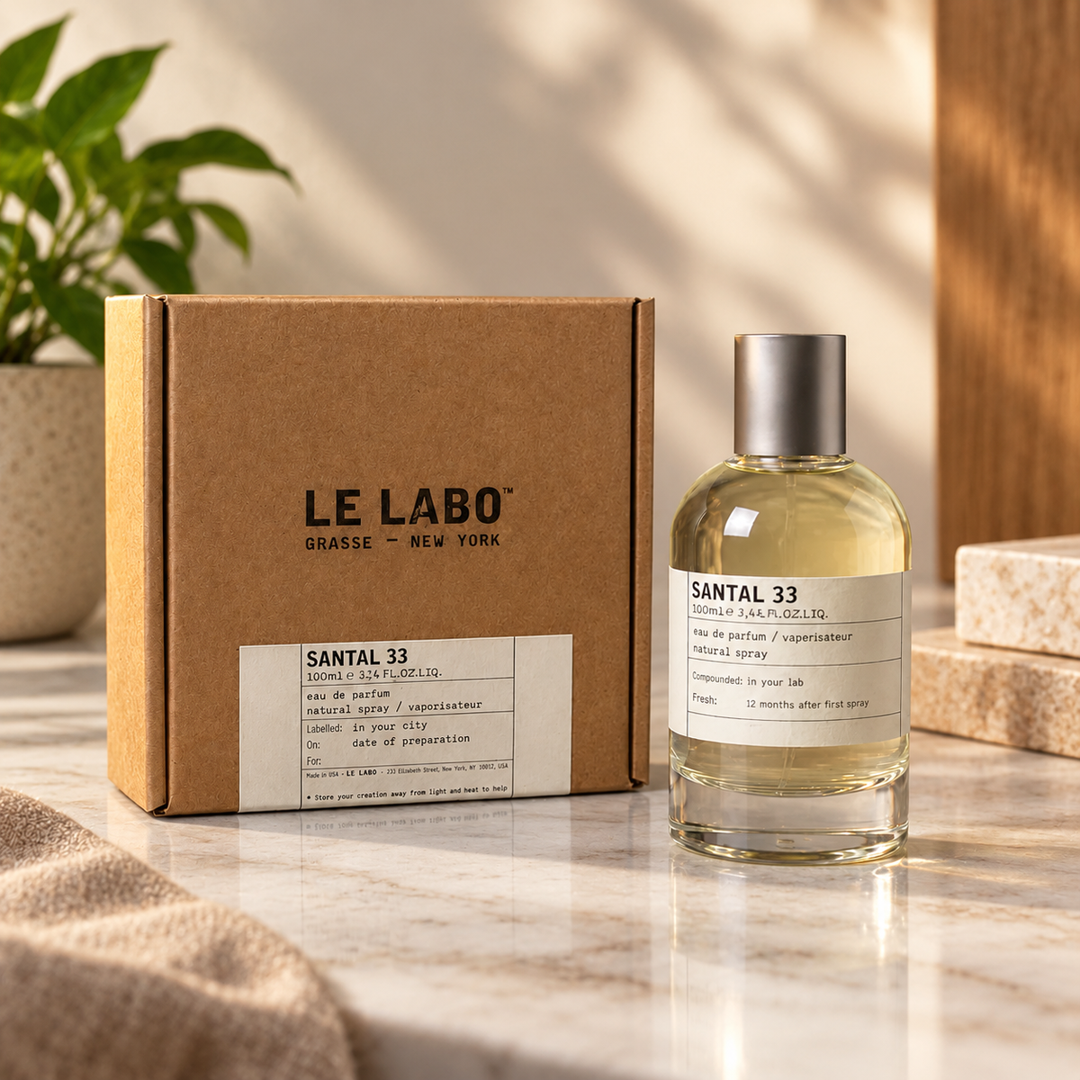 Le Labo Santal 33 Eau de Parfum Spray 3.4 oz 100ml – Luxury Unisex Woody Fragrance | Luxeora Shop