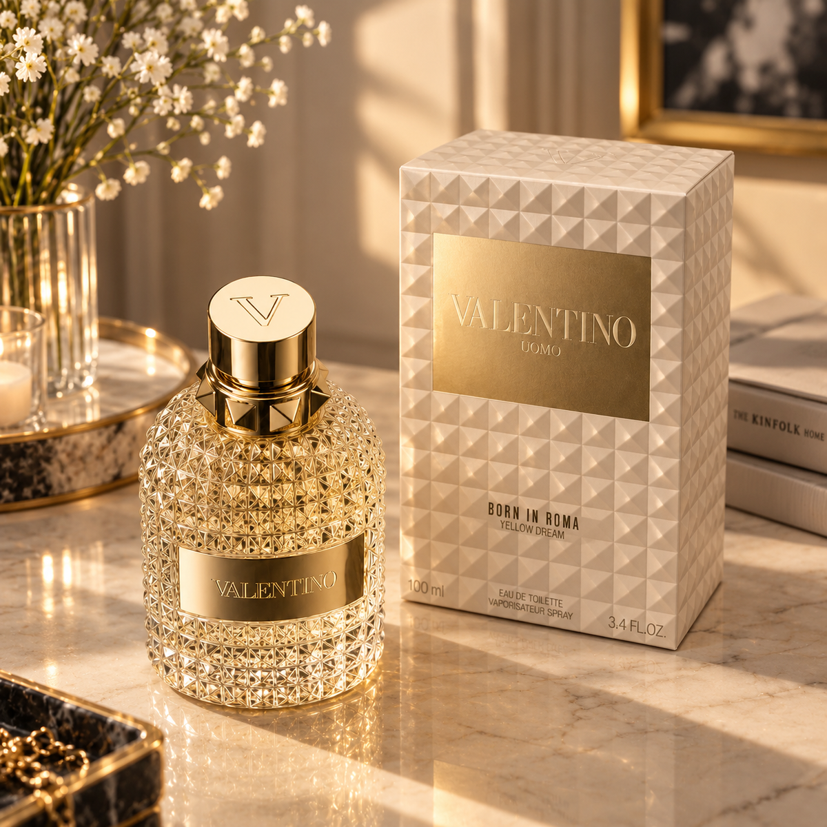 Valentino Uomo Born In Roma The Gold Eau de Toilette 3.4oz 100ml – Luxury Men's Fragrance | Luxeora Shop