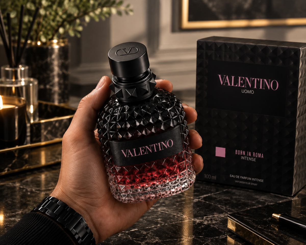 Valentino Uomo Born In Roma Intense Eau de Parfum 100ml 3.4oz – Men's Vanilla & Vetiver Fragrance | Luxeora Shop