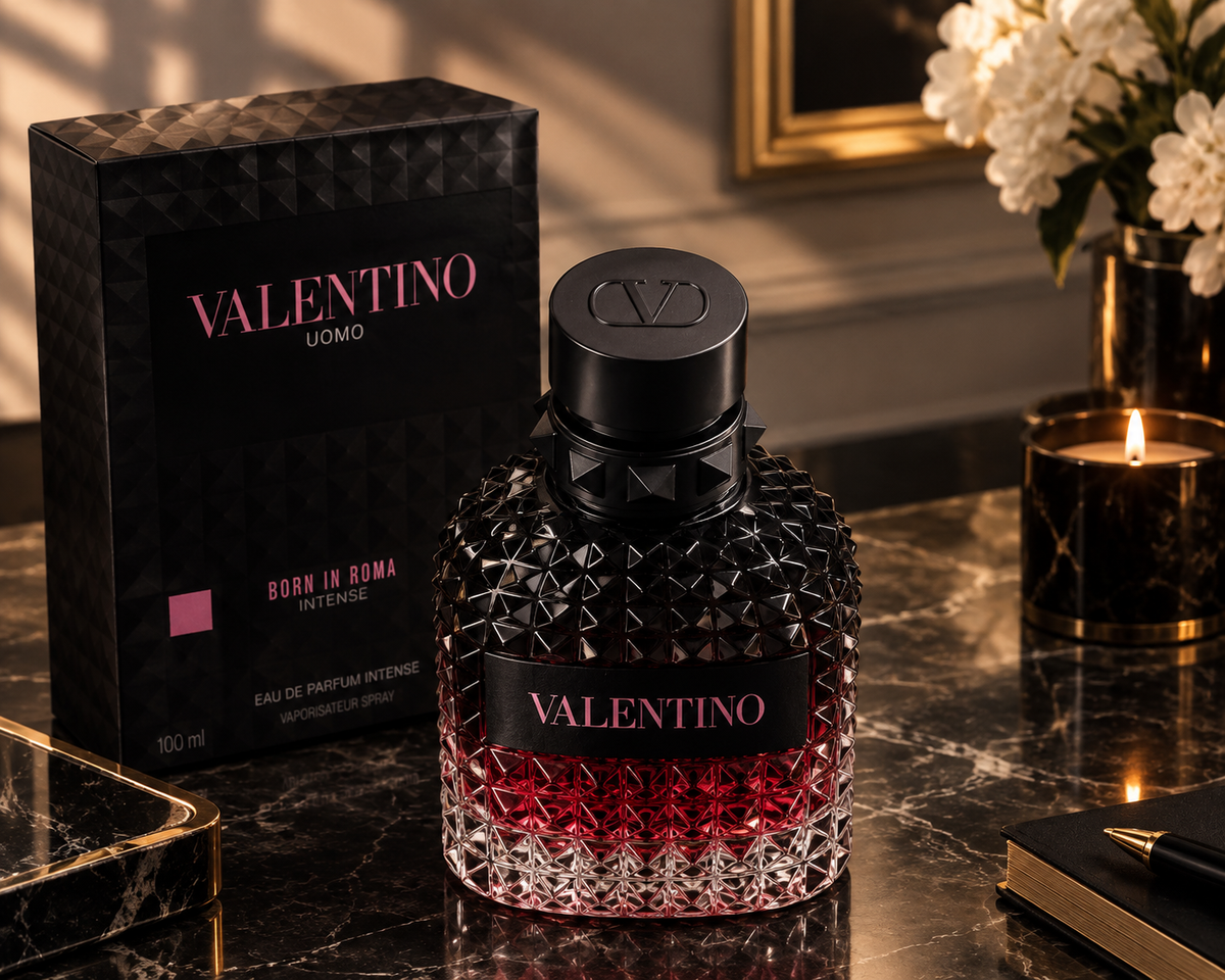 Valentino Uomo Born In Roma Intense Eau de Parfum 100ml 3.4oz – Men's Vanilla & Vetiver Fragrance | Luxeora Shop