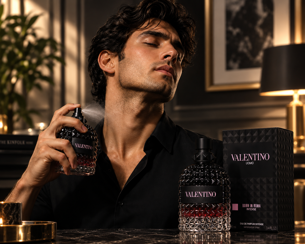 Valentino Uomo Born In Roma Intense Eau de Parfum 100ml 3.4oz – Men's Vanilla & Vetiver Fragrance | Luxeora Shop