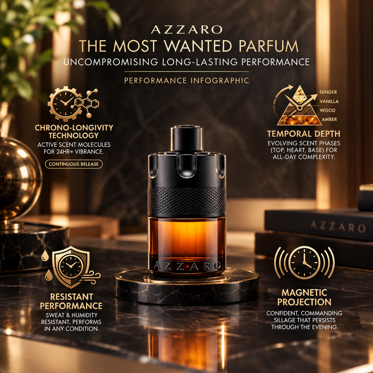 Azzaro The Most Wanted Eau de Parfum for Men 3.4 oz 100ml – Luxury Spicy Amber Fragrance | Luxeora Shop