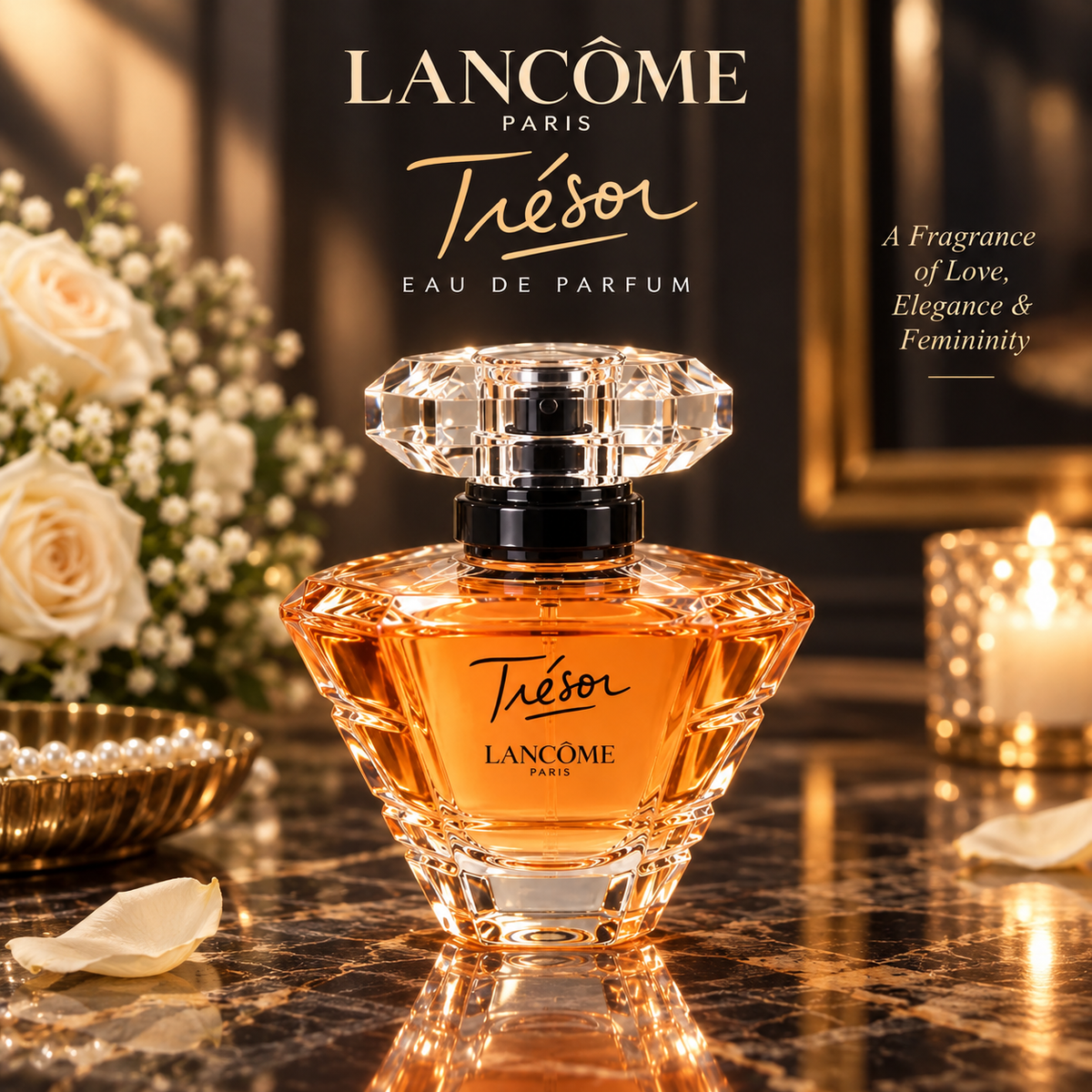 Lancôme Trésor Eau de Parfum for Women 3.4 oz 100ml – Elegant Floral Amber Fragrance | Luxeora Shop