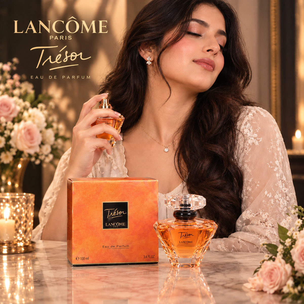 Lancôme Trésor Eau de Parfum for Women 3.4 oz 100ml – Elegant Floral Amber Fragrance | Luxeora Shop