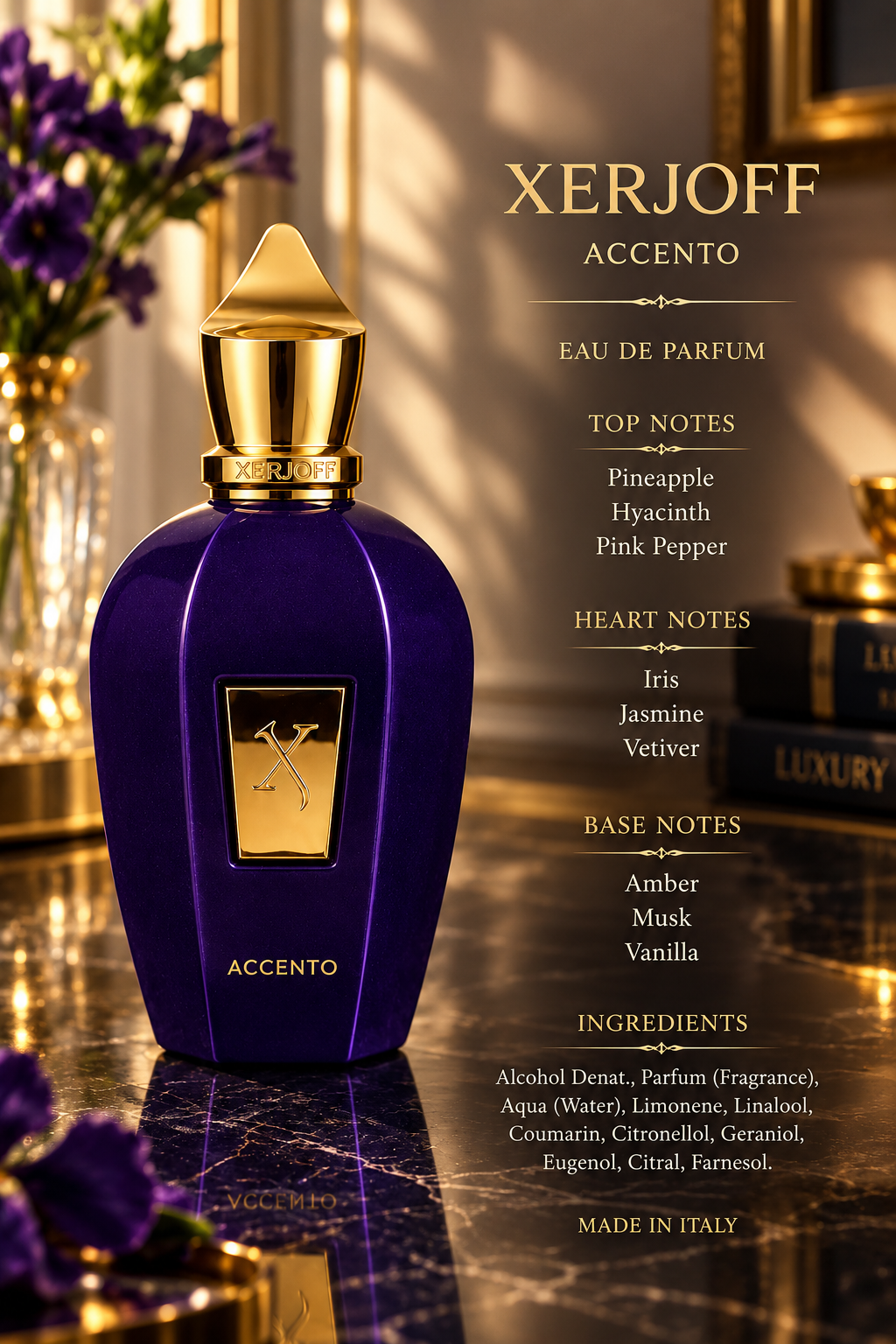 Xerjoff Accento Eau de Parfum Spray Unisex 3.4 oz / 100 ml