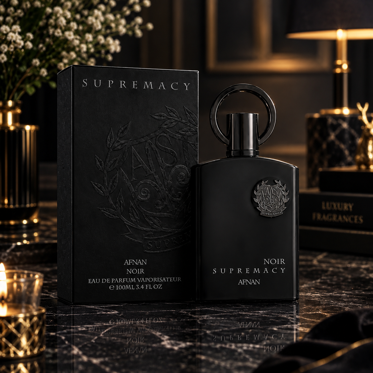 Afnan Supremacy Noir Eau de Parfum Spray for Men 3.4 oz / 100 ml