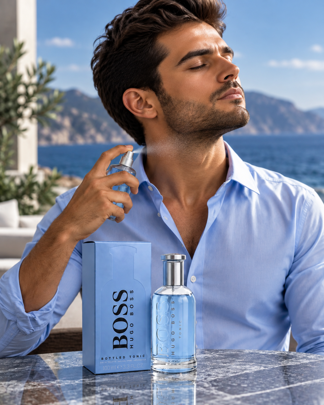 HUGO BOSS Bottled Tonic Eau de Toilette Spray for Men 3.3 oz / 100 ml