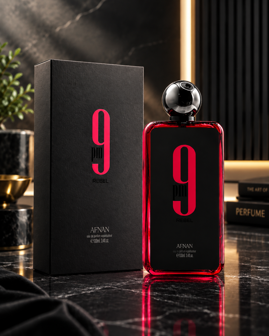 Afnan 9 PM Rebel Eau de Parfum Spray Unisex 3.4 oz / 100 ml Luxeora Shop —