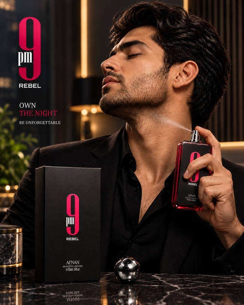 Afnan 9 PM Rebel Eau de Parfum Spray Unisex 3.4 oz / 100 ml Luxeora Shop —