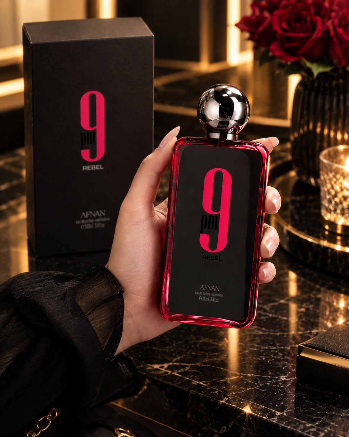 Afnan 9 PM Rebel Eau de Parfum Spray Unisex 3.4 oz / 100 ml Luxeora Shop —