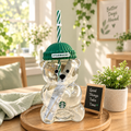 Starbucks Limited Bearista Bear 20oz Glass Tumbler Green Barista Hat – Luxeora Shop