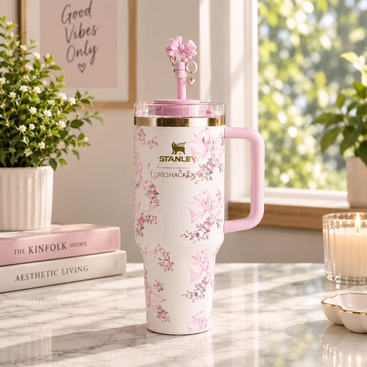 Stanley x LoveShackFancy Quencher H2.0 40 OZ Tumbler – Limited Edition – Luxeora Shop