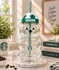 Starbucks World Cup Football Bear 20oz Glass Straw Cup – Luxeora Shop