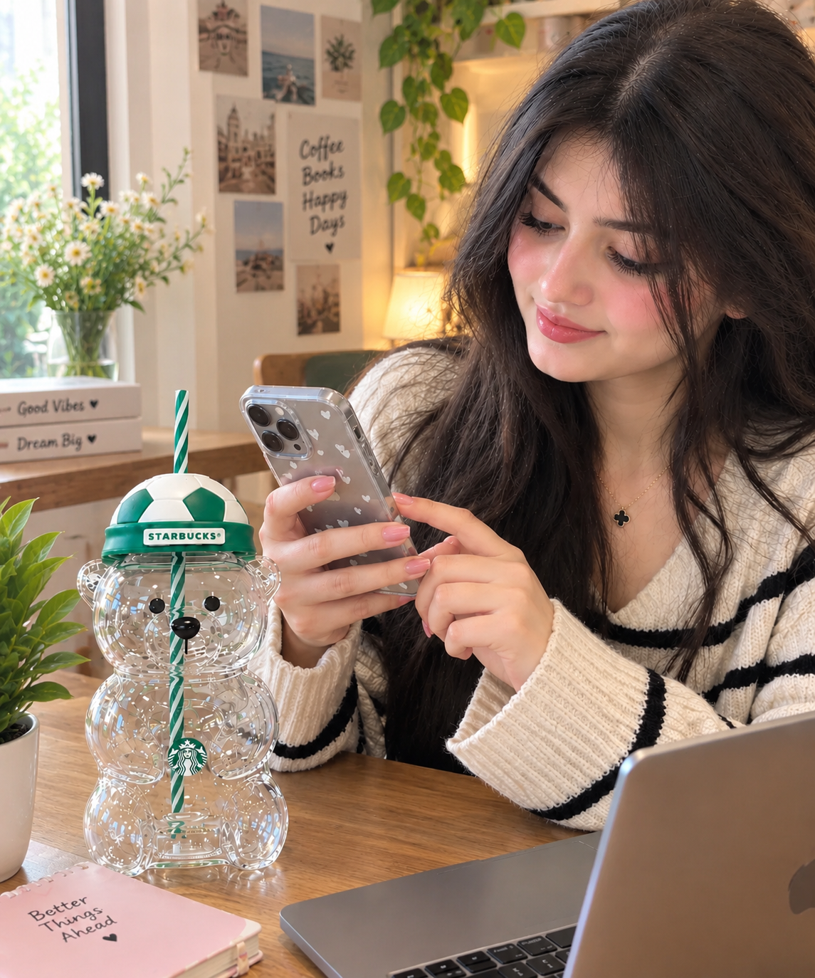 Starbucks World Cup Football Bear 20oz Glass Straw Cup – Luxeora Shop