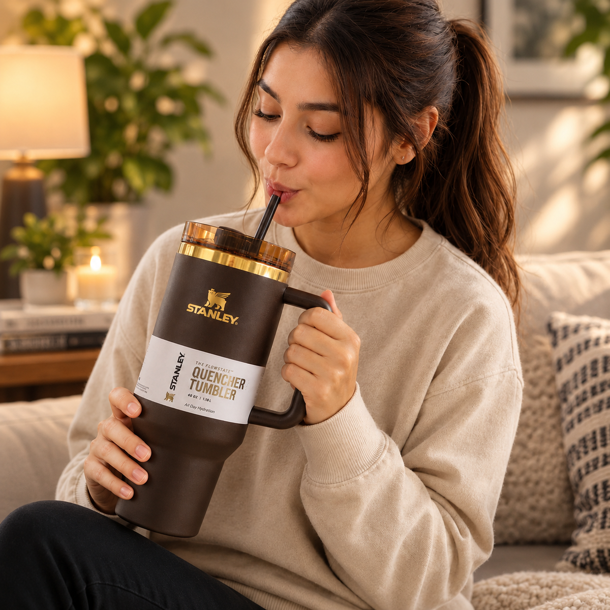 Stanley The Chocolate Gold Quencher H2.0 40 OZ Tumbler – Luxeora Shop