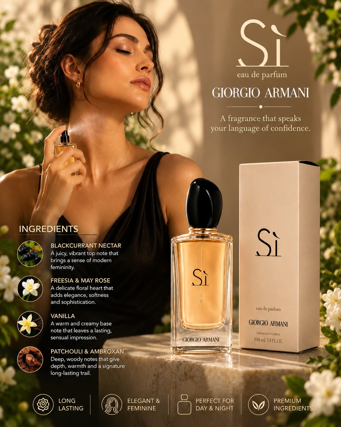 Giorgio Armani Sì Eau de Parfum 100ml / 3.4 oz Women’s Perfume – Luxeora Shop