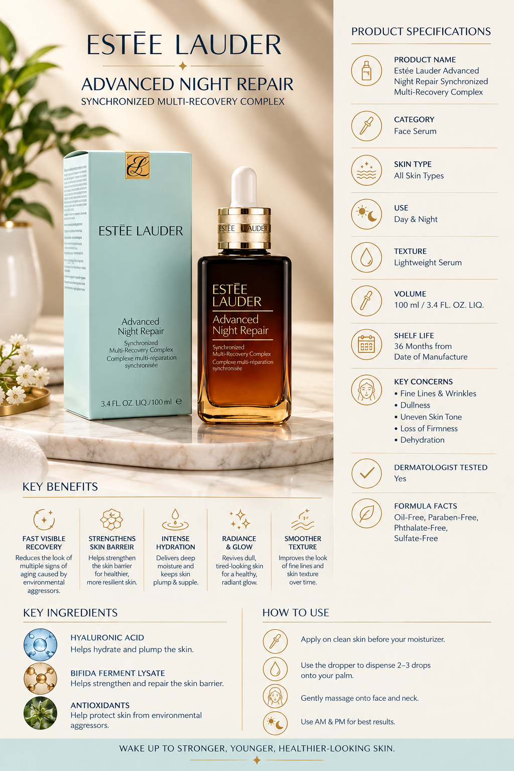 Estée Lauder Advanced Night Repair Synchronized Multi-Recovery Complex Serum 50ml / 1.7 oz