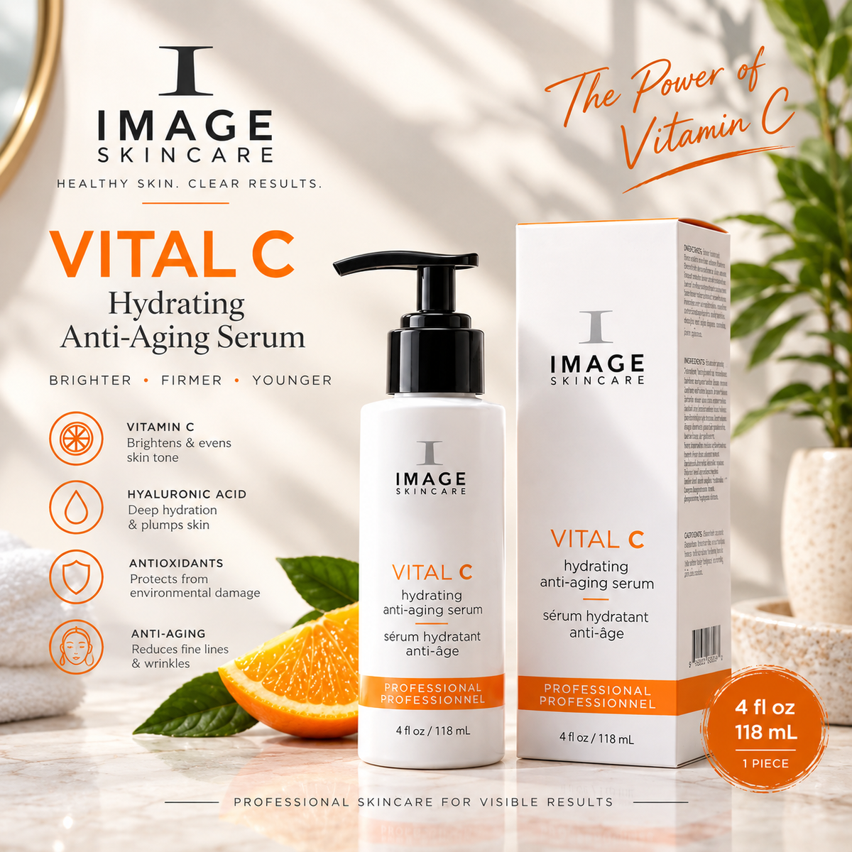 IMAGE Skincare VITAL C Hydrating Anti-Aging Face Serum 4 fl oz / 118 mL