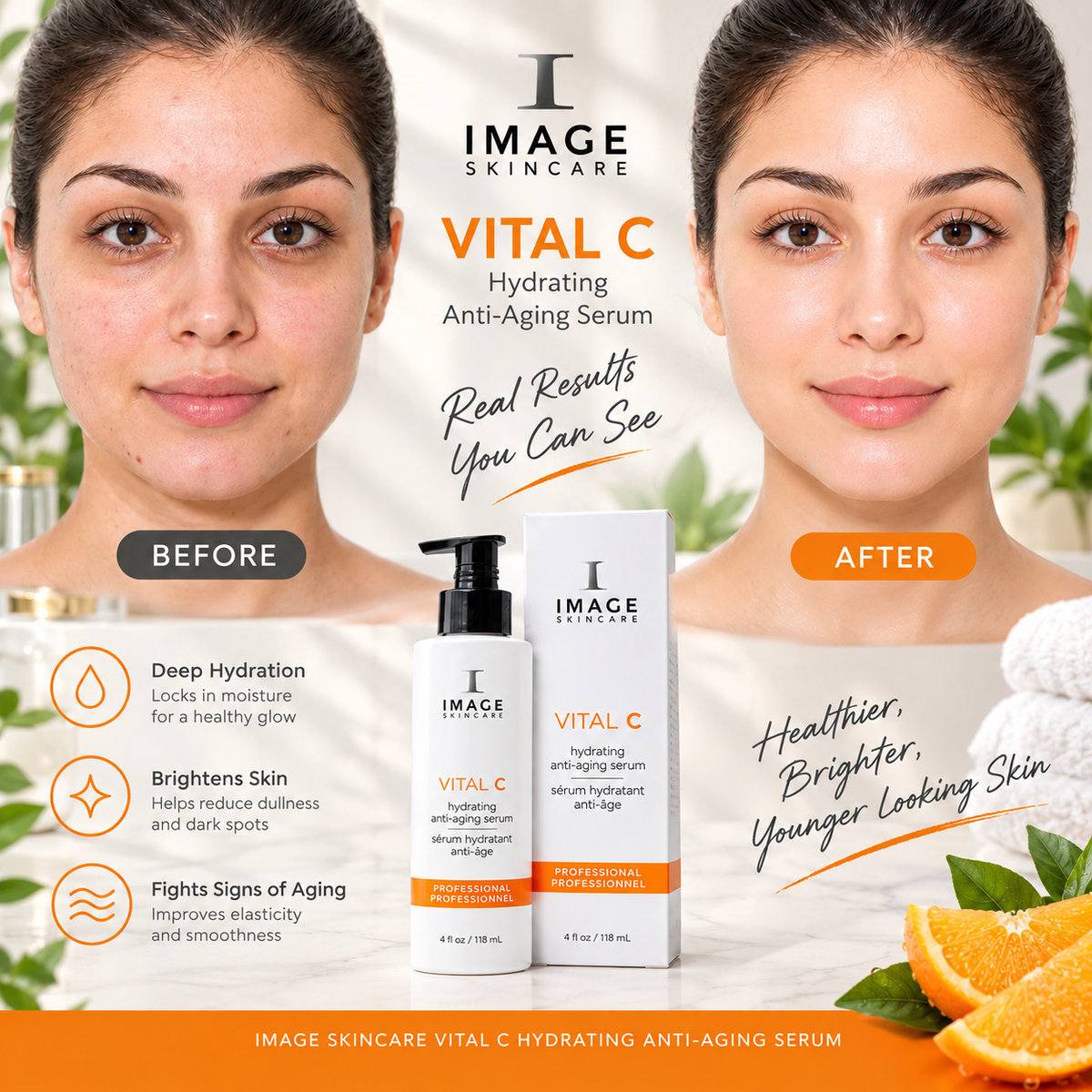 IMAGE Skincare VITAL C Hydrating Anti-Aging Face Serum 4 fl oz / 118 mL