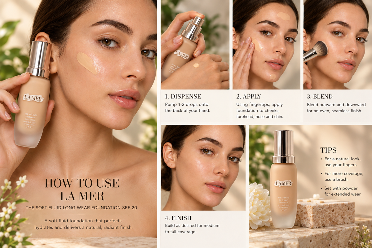 La Mer The Soft Fluid Long Wear Foundation SPF 20 – 100 Porcelain 30ml / 1 oz