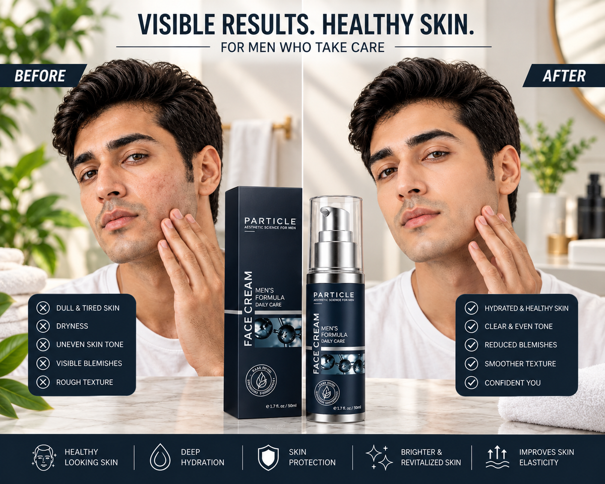 Particle Face Cream for Men 2-Pack 6-in-1 Anti-Aging Moisturizer 3.4 oz / 100 ml