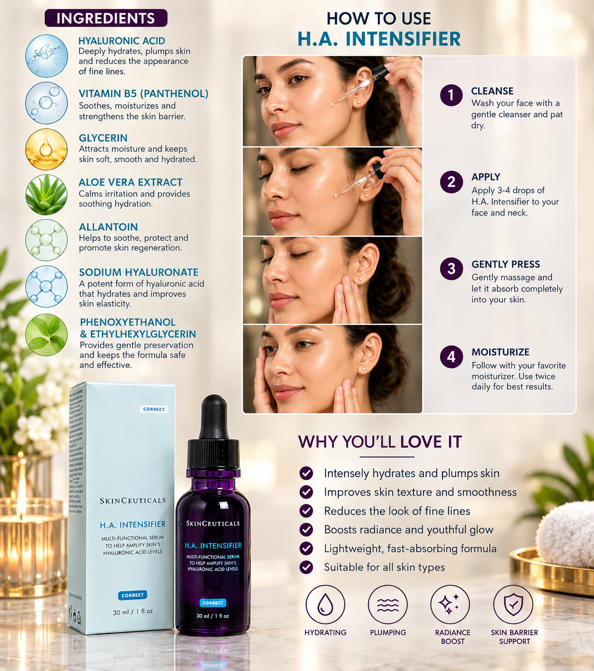SkinCeuticals H.A. Intensifier Multi-Functional Serum 30ml / 1 oz – Luxeora Shop