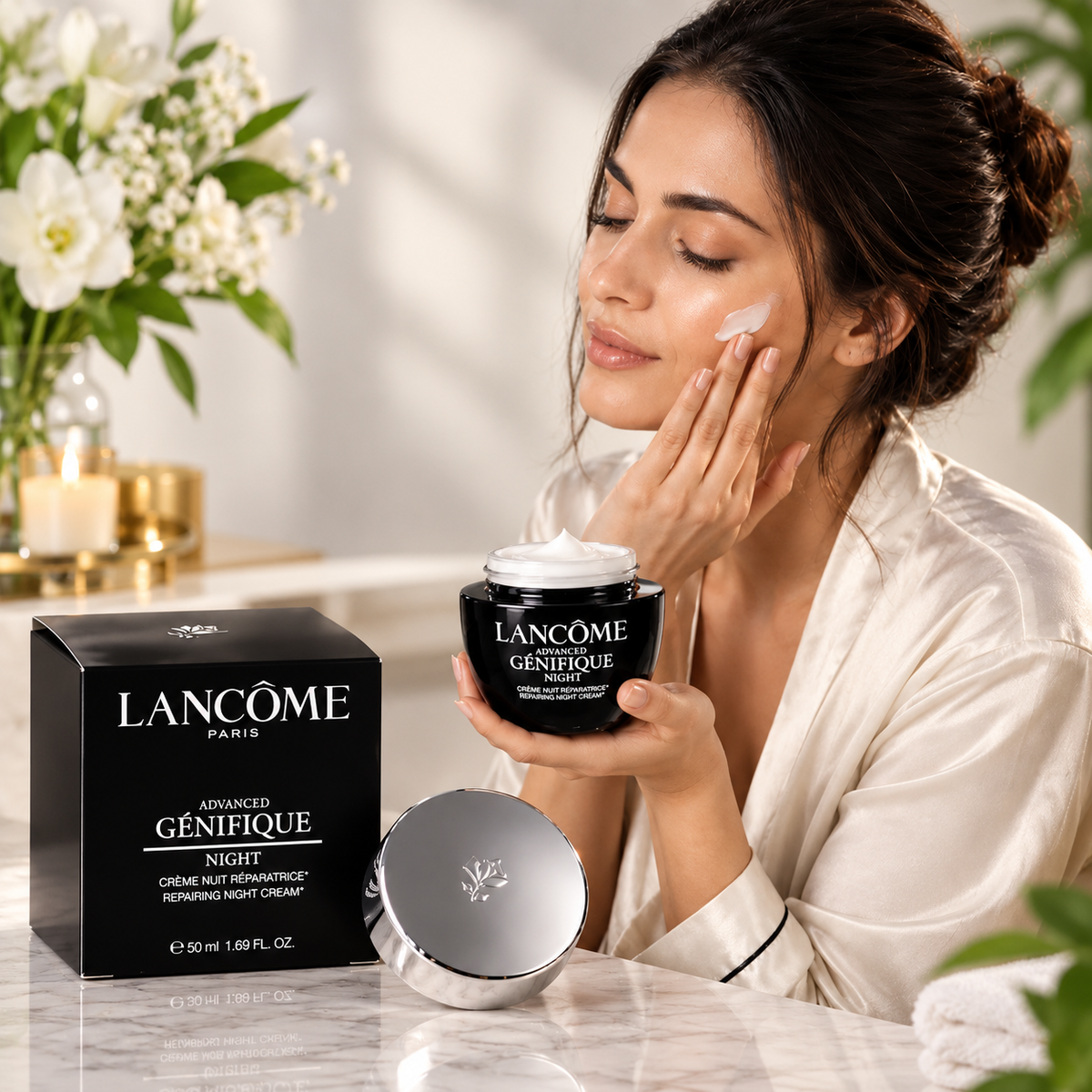 Lancôme Advanced Génifique Repairing Night Cream 1.7 oz / 50 ml – Luxeora Shop
