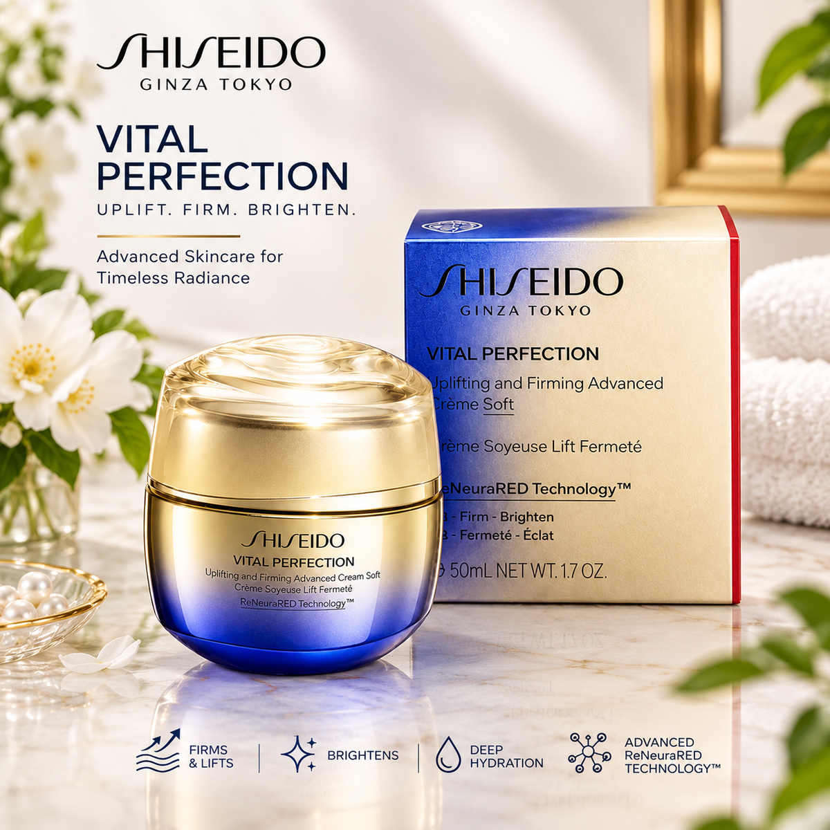 Shiseido Vital Perfection Uplifting & Firming Advanced Cream 50ml / 1.7 oz – NEW
