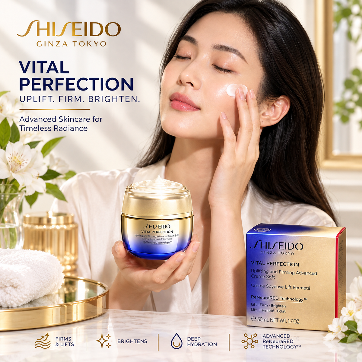 Shiseido Vital Perfection Uplifting & Firming Advanced Cream 50ml / 1.7 oz – NEW