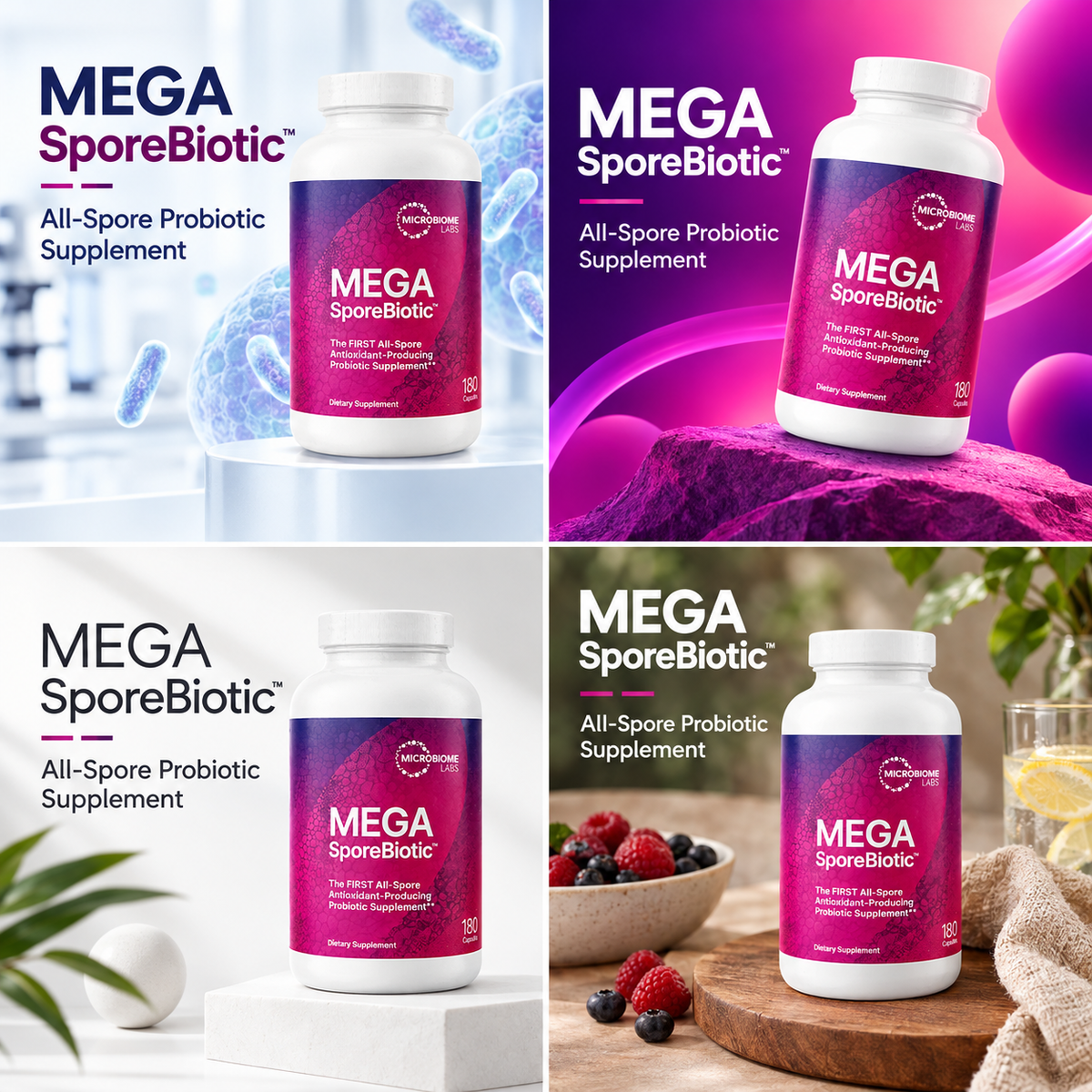MegaSporeBiotic 180 Capsules – Spore-Based Probiotic for Gut Microbiome & Digestive Health