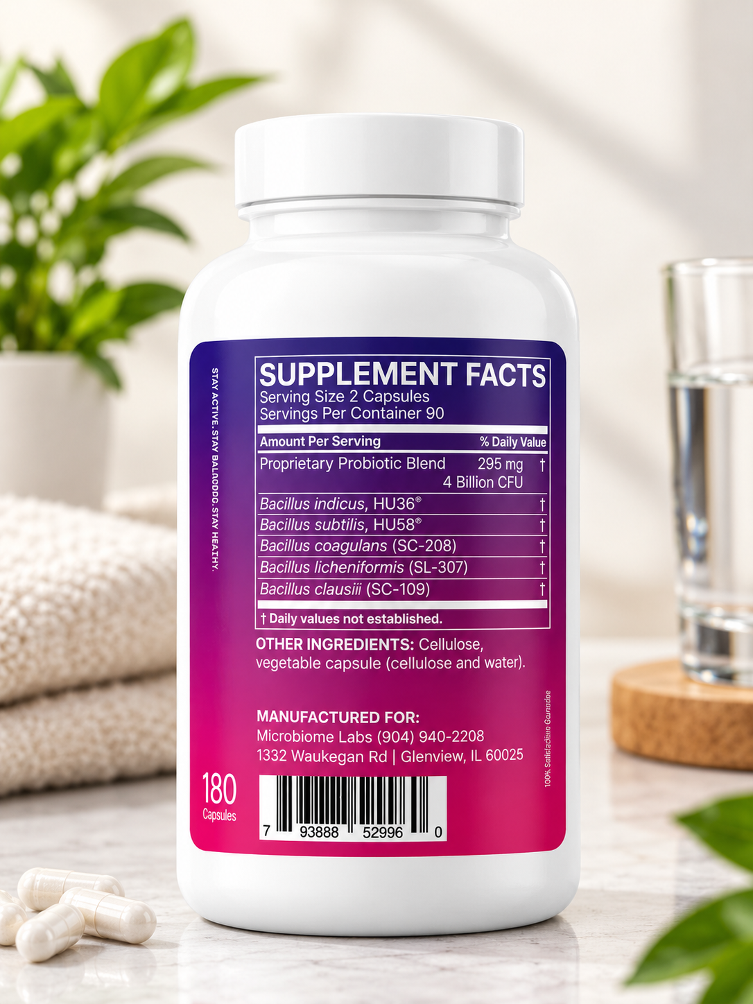 MegaSporeBiotic 180 Capsules – Spore-Based Probiotic for Gut Microbiome & Digestive Health