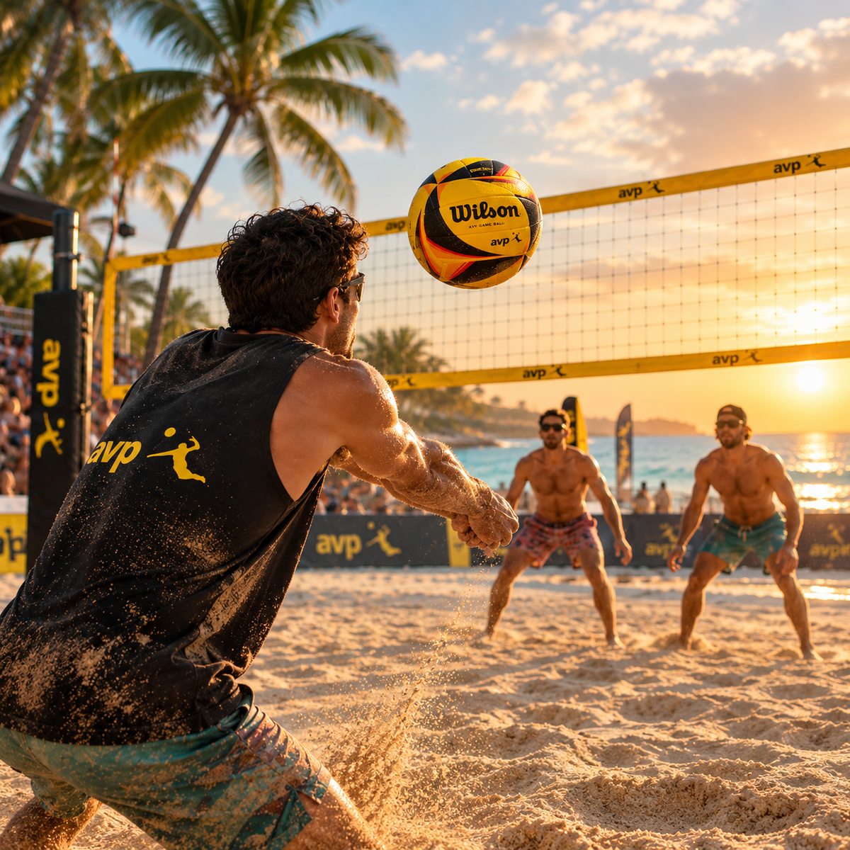 Wilson AVP OPTX Official Beach Volleyball – Tour Match Game Ball Yellow Black | Luxeora Shop