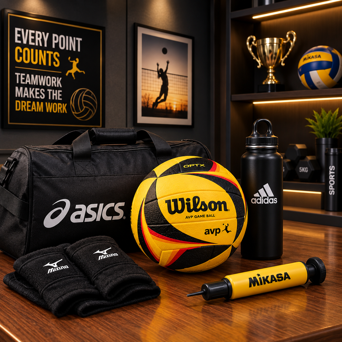 Wilson AVP OPTX Official Beach Volleyball – Tour Match Game Ball Yellow Black | Luxeora Shop