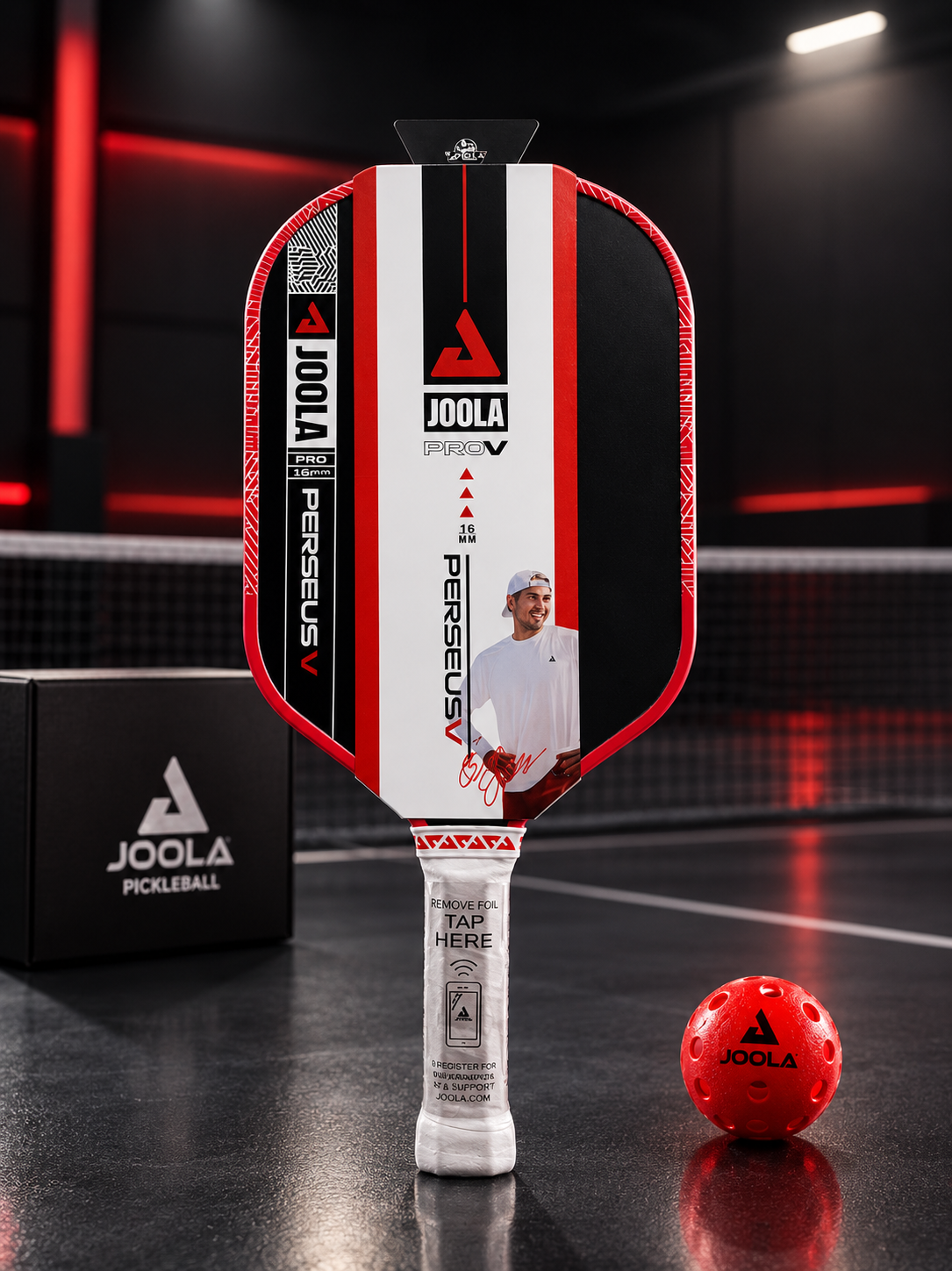 JOOLA Ben Johns Perseus Pro V 16mm Pickleball Paddle Blaze Red – Carbon Fiber Performance Paddle | Luxeora Shop