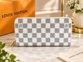 Louis Vuitton Damier Azur Zippy Long Wallet N60019 – White & Blue Canvas Zip-Around Wallet | Luxeora Shop