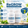 PureHealth Research ReGROW Hair Growth Supplement 60 Capsules with Biotin, Collagen & Keratin | Luxeora Shop