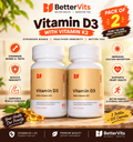 Bettervits Vitamin D3 5000 IU 60 Capsules for Women – Calcium Absorption & Bone Health Support | Luxeora Shop