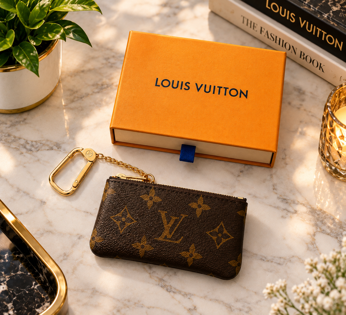 Louis Vuitton Monogram Key Pouch Pochette Clés Coin Purse – Designer Key Wallet | Luxeora Shop

